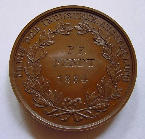 Bronzemedaille der Bayerischen Industrieausstellung 1834